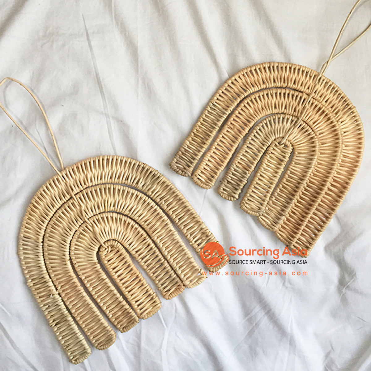 SHL170-25 NATURAL RATTAN RAINBOW WALL DECORATION