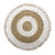 SHL187-8 NATURAL RAFFIA ROUND PLACEMAT WITH SHELL FRINGE
