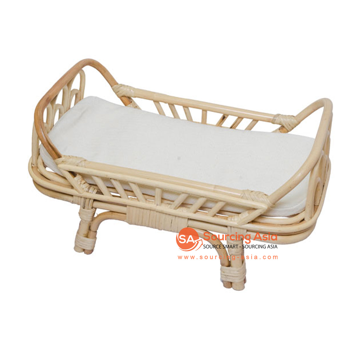 SHL196-2 NATURAL RATTAN DOLL BED