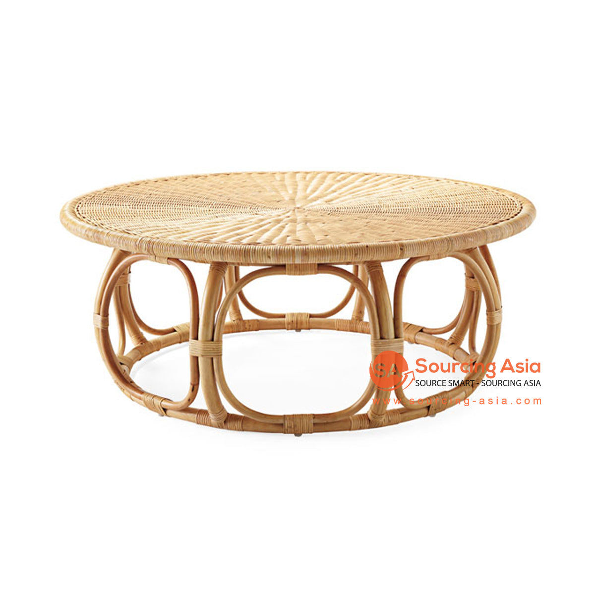 SHL200-1 NATURAL WOVEN RATTAN ROUND COFFEE TABLE