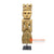 SHL206 NATURAL RECYCLED WOOD TRIBAL CARVED MAN STATUE ON STAND DECORATION
