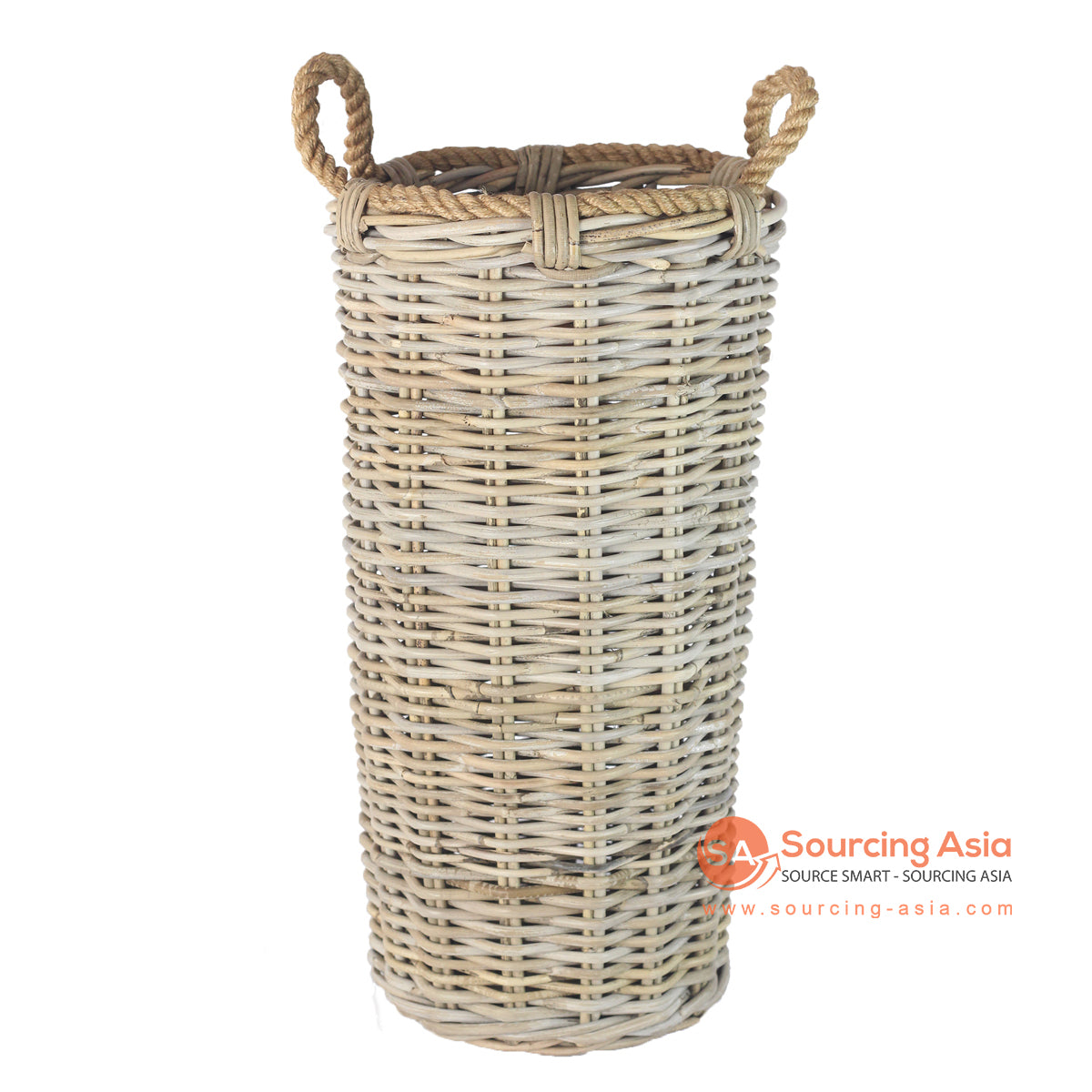 SHL359 NATURAL KUBU GREY RATTAN UMBRELLA HOLDER