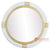 SHL398 WHITE AND NATURAL RATTAN ROUND MIRROR (WITH 50CM MIRROR)