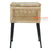 SHL412 NATURAL RATTAN SIDE TABLE WITH BLACK LEGS