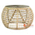 SHL496 NATURAL RATTAN AND INSERTED GLASS ROUND COFFEE TABLE