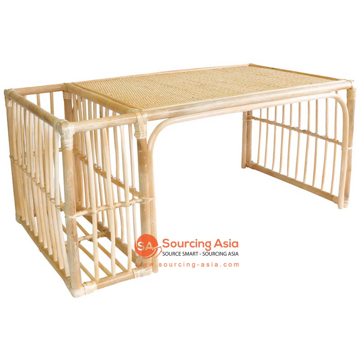 SHL497 NATURAL RATTAN DECORATIVE TABLE WITH SLOT
