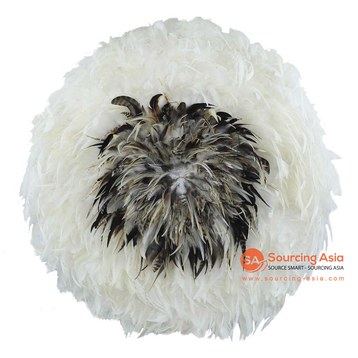 SHL544 WHITE AND MULTICOLOR FEATHER JUJU WALL DECORATION