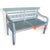 SIX008-2 TURQUOISE RECYCLED TEAK WOOD TWO SEATS ARMED COLONIAL SOFA (PRICE WITHOUT CUSHION)