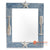 SKB014BL-41 BLUE AND LIGHT WHITE WASH WOODEN FRAME WITH PADDLES AND STARFISH ORNAMENT