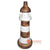 SKB016NAT NATURAL AND WHITE WOODEN LIGHTHOUSE DECORATION