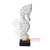 SLG002-1 WHITE WOODEN SEAHORSE ON STAND DECORATION