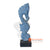 SLG002 BLUE WOODEN SEAHORSE ON STAND DECORATION