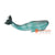 SLG014 GREEN WASH WOODEN WHALE DECORATION