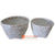 SOP032 SET OF TWO WHITE WASH BAMBOO BASKETS