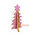 SUMAR091-2 PINK GOLD WOODEN CHRISTMAS TREE DECORATION