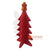 SUMAR092 RED WOODEN CHRISTMAS TREE DECORATION