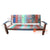 TAR133-1 RECYCLED BOAT WOOD UPHOLSTERED BENCH