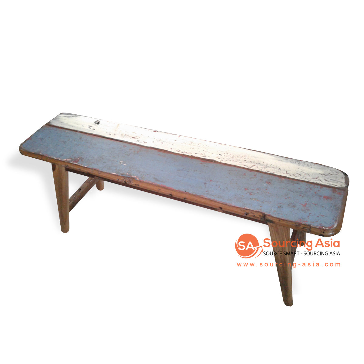 TAR184 RECYCLED BOAT WOOD RETRO BENCH