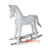 THE071-S SMALL WHITE WASH WOODEN HORSE DECORATION