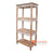 THE078-1 BROWN WASH WOODEN BOOK SHELF WITH THREE SLOTS