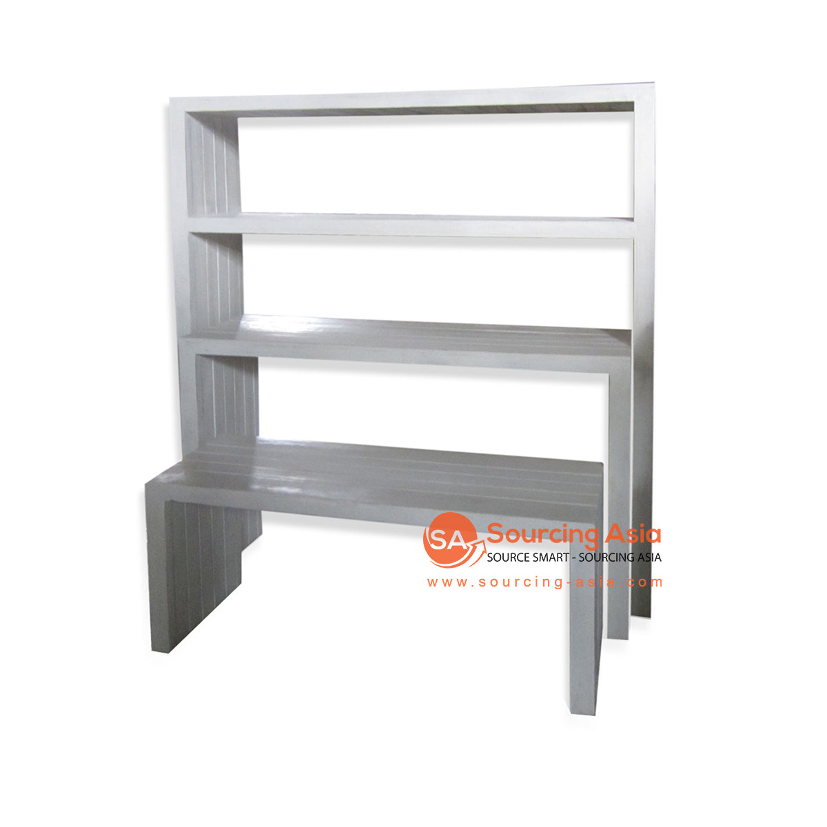 THE133SET-WW SET OF THREE WHITE WASH WOODEN CONSOLE TABLES