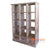THE149BW BROWN WASH WOODEN BOOK RACK WITH THREE DRAWERS
