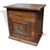 TRG-BC001LH BROWN RECYCLED TEAK WOOD ONE DRAWER AND DOOR CARVED SIDE TABLE