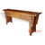 TRG178 NATURAL RECYCLED TEAK WOOD SINGLE DRAWER CARVED CONSOLE