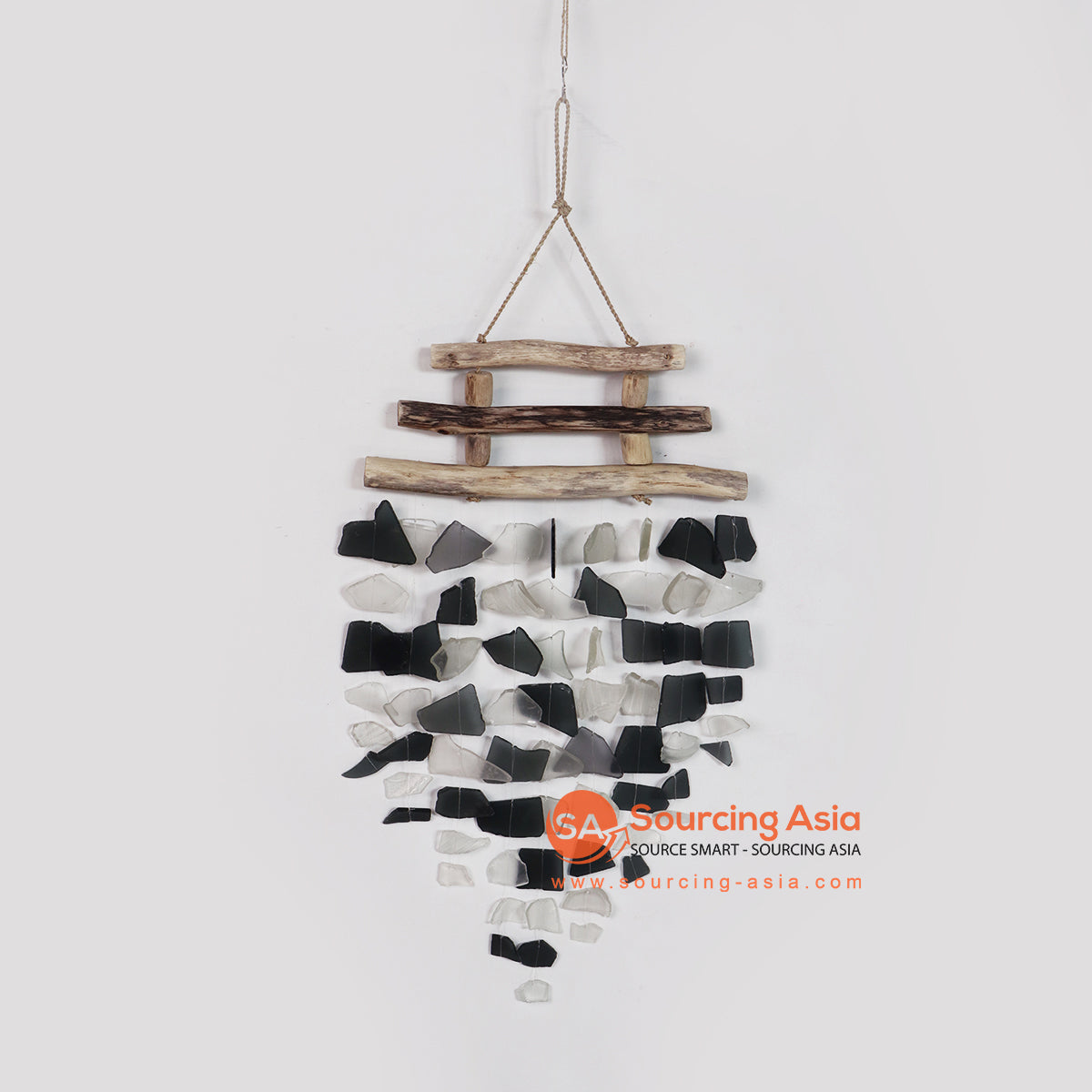 VJ019 DRIFTWOOD AND GLASS BOAT DECORATION - Sourcing Asia