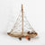 VJ019 DRIFTWOOD AND GLASS BOAT DECORATION