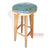 WK215 NATURAL RECYCLED BOAT WOOD ROUND STOOL