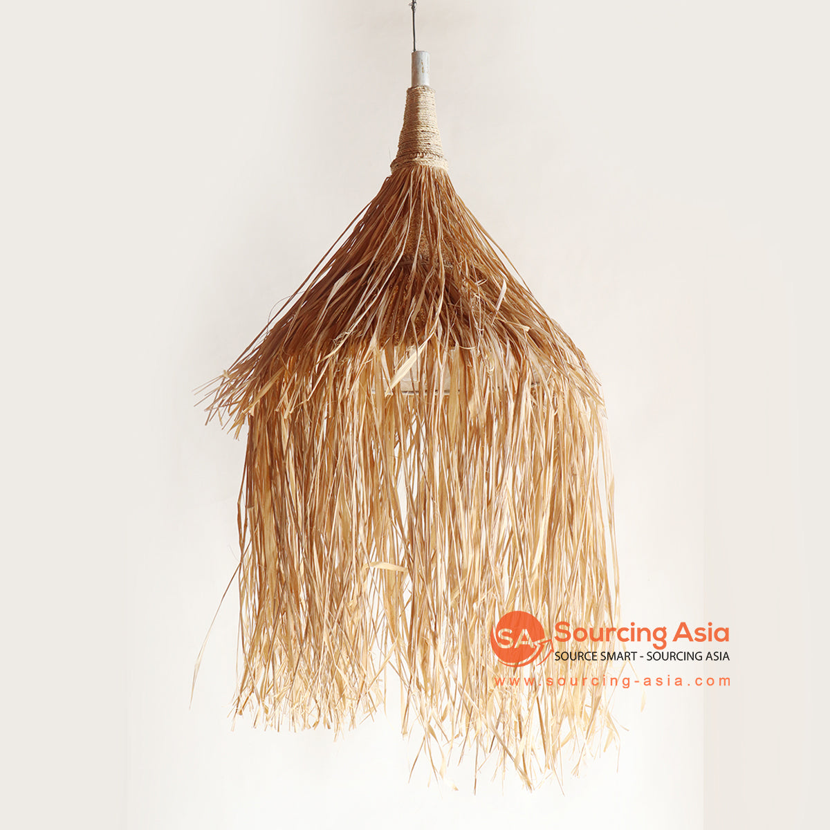 YLLC084 NATURAL COARSE GRASS PENDANT LAMP WITH FRINGE